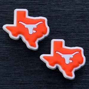 Longhorns Shoe Charms, 2 Pieces, Shoe Charms for Croc Shoes, Texas Longhorns,